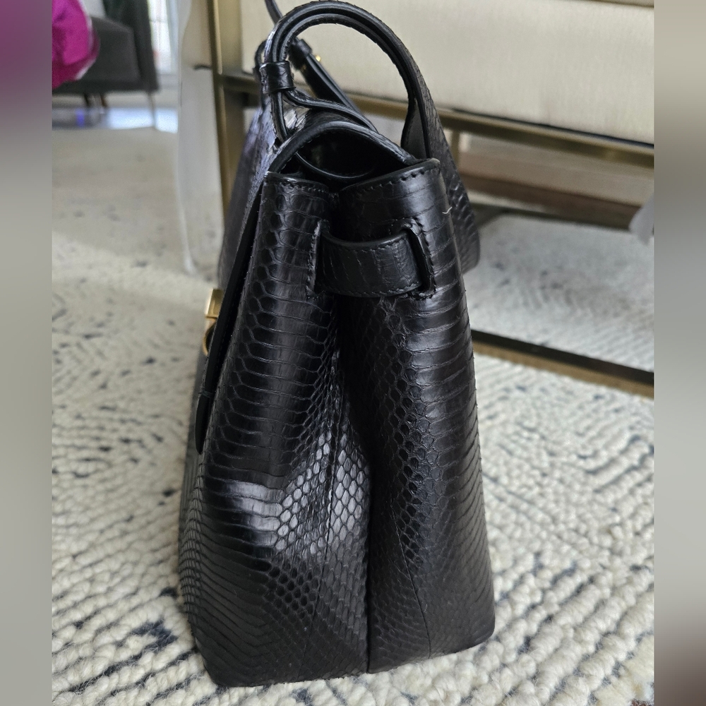 Salvatore Ferragamo Authentic Black Python Bag - image 4